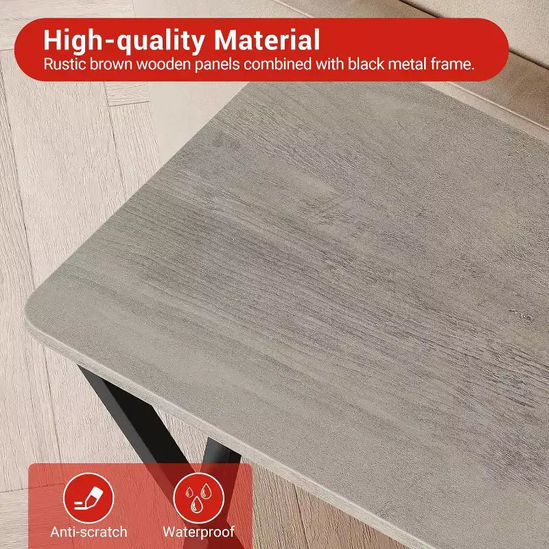 Consolle da Ingresso a 2 Livelli Stretta Marrone/Grigio – 31" e 41" | Stile Industriale | Montaggio da 1 Persona
