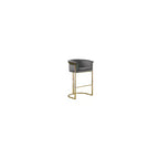 Sgabello da bancone girevole in velluto verde - Sedile singolo con braccioli