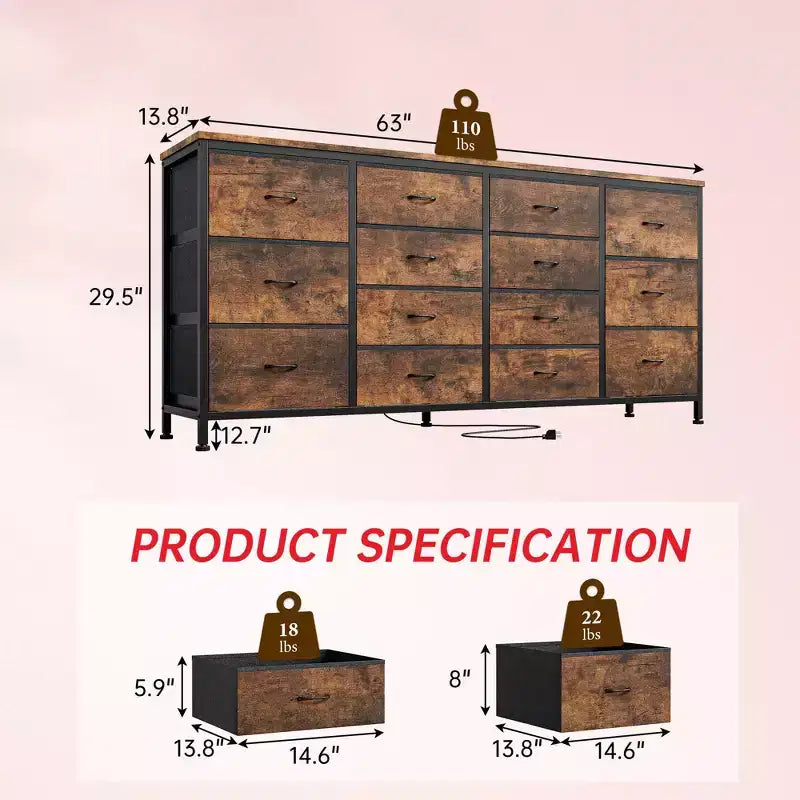 Mobile TV Imbottito – Pelle Nera / Rosa / Tigrato | Adatto a TV da 65–75" | Montaggio a 1 Persona