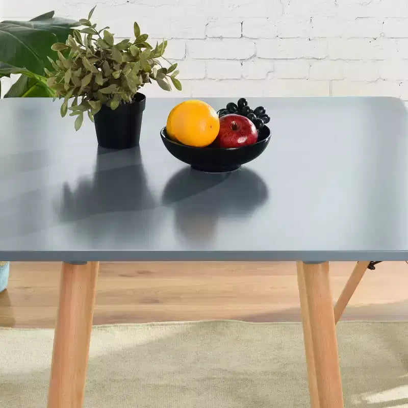 Tavolo da pranzo allungabile quadrato beige e grigio, 3 posti a sedere