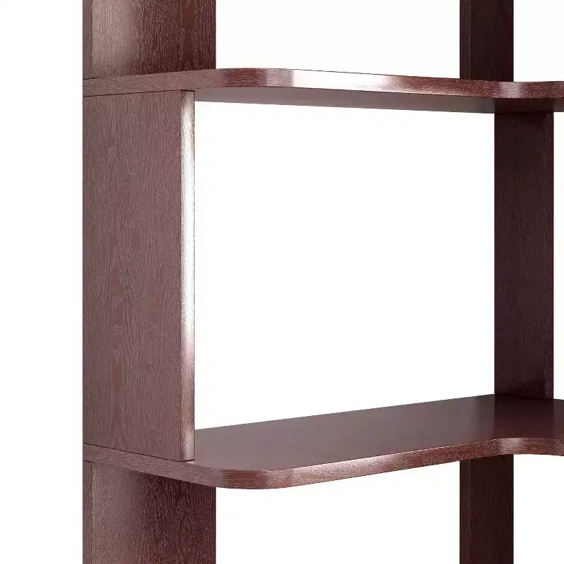 Scaffale angolare a 6 ripiani, multicolore, ripiani aperti, montaggio a 1 persona