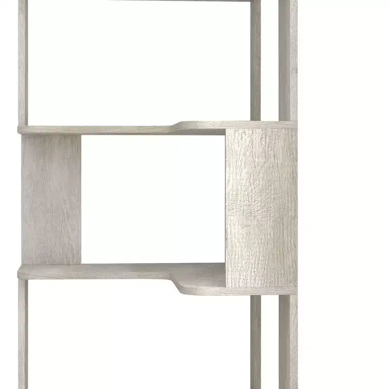 Scaffale angolare a 6 ripiani, multicolore, ripiani aperti, montaggio a 1 persona