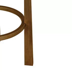 Sgabelli da bar in legno di caucciù rivestiti in avorio, set da 4 — Struttura in noce