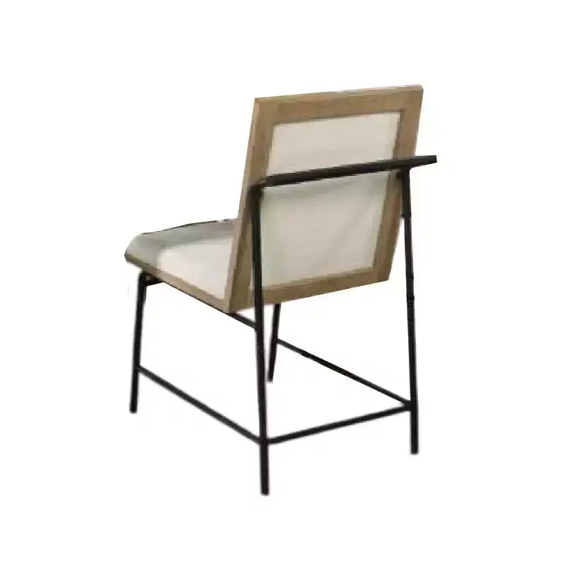 Sedie da pranzo senza braccioli in microfibra marrone rovere e beige, set da 2