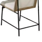 Sedie da pranzo senza braccioli in microfibra marrone rovere e beige, set da 2