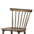 Sedie da pranzo senza braccioli in legno naturale, stile Mid-Century Modern, set da 2