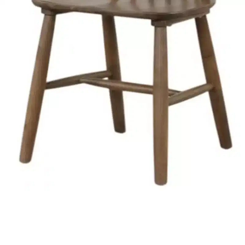 Sedie da pranzo senza braccioli in legno naturale, stile Mid-Century Modern, set da 2