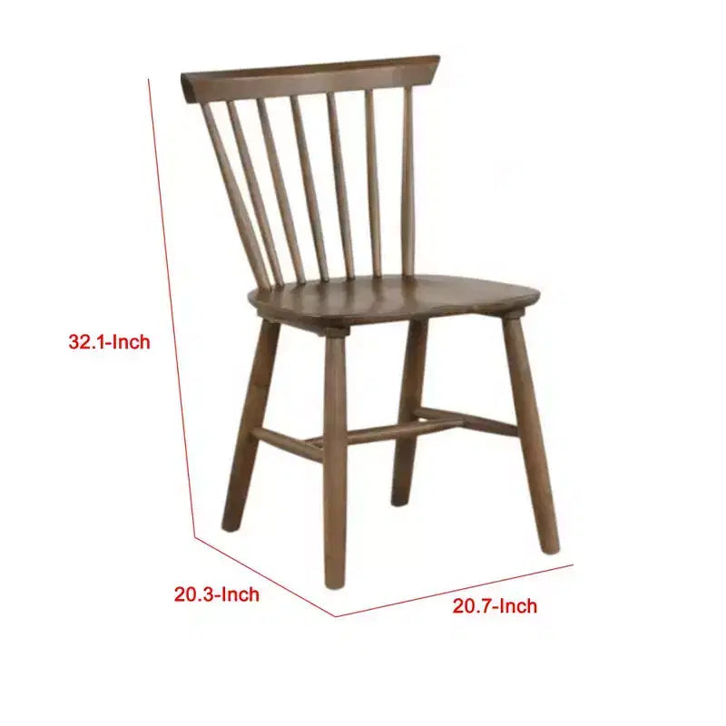 Sedie da pranzo senza braccioli in legno naturale, stile Mid-Century Modern, set da 2