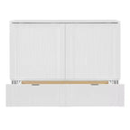 Letto a scomparsa matrimoniale/queen-size grigio/bianco con cassetto portaoggetti e USB, per 1-2 persone