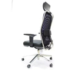Sedia da Ufficio Ergonomica in Similpelle Grigia - 1 Posto