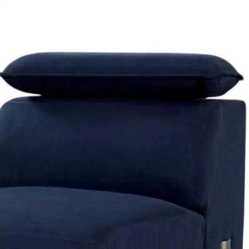Sedia modulare senza braccioli in microfibra blu navy - 1 posto