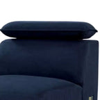 Sedia modulare senza braccioli in microfibra blu navy - 1 posto