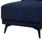 Sedia modulare senza braccioli in microfibra blu navy - 1 posto