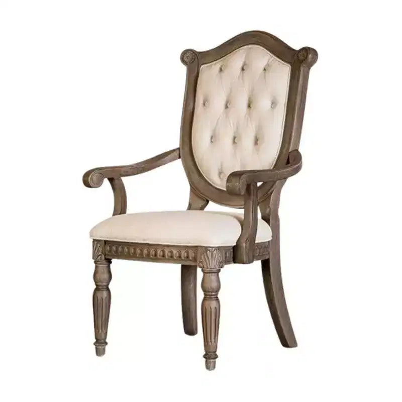 Set di 2 Poltrone da Pranzo Imbottite, Rovere Marrone Invecchiato