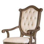 Set di 2 Poltrone da Pranzo Imbottite, Rovere Marrone Invecchiato