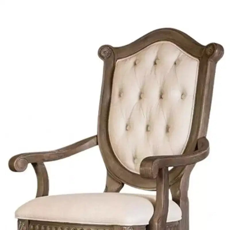 Set di 2 Poltrone da Pranzo Imbottite, Rovere Marrone Invecchiato