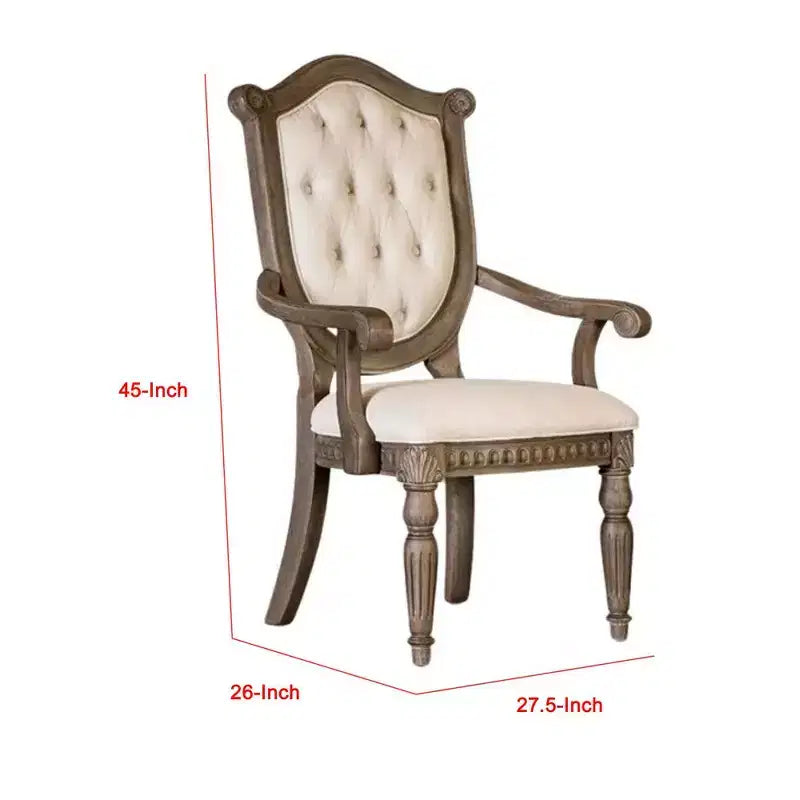 Set di 2 Poltrone da Pranzo Imbottite, Rovere Marrone Invecchiato