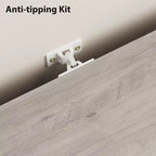 Libreria a 4 ripiani doppia da 162 cm con 3 cassetti – Bianco Antico / Avorio Chiaro
