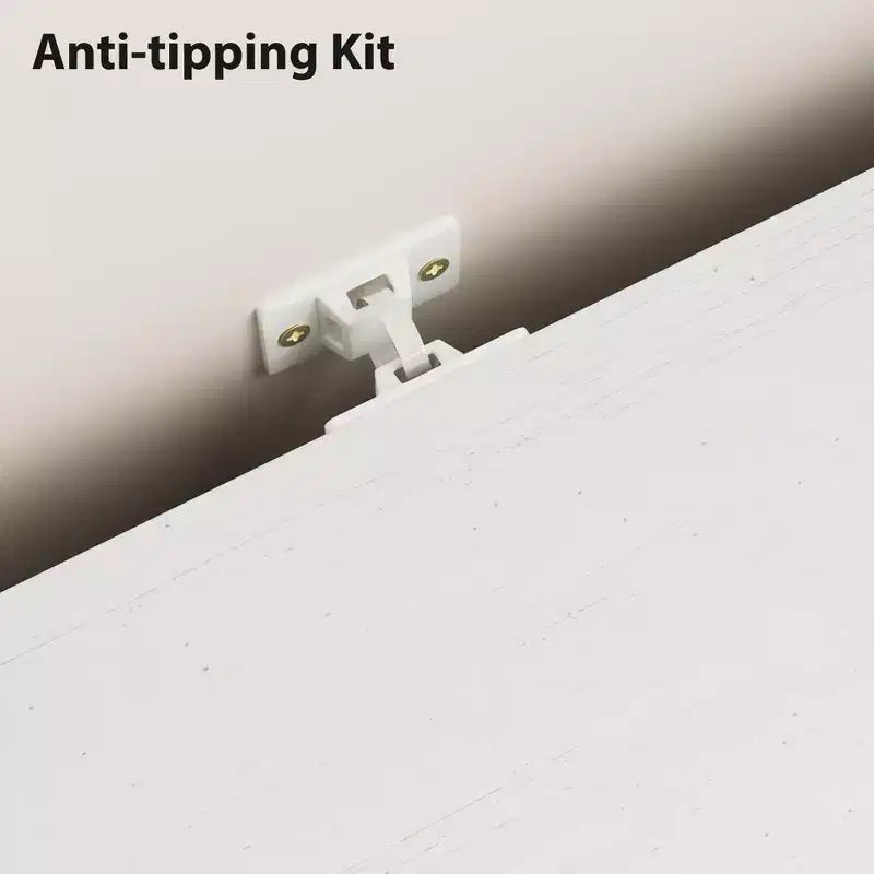 Libreria a 4 ripiani doppia da 162 cm con 3 cassetti – Bianco Antico / Avorio Chiaro