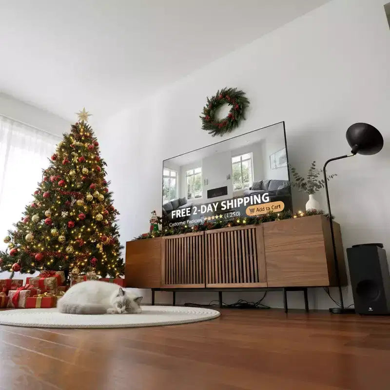 Mobile TV Moderno in Noce, 180 cm, 2 Stili, per Soggiorno o Camera da Letto per 1-2 Persone