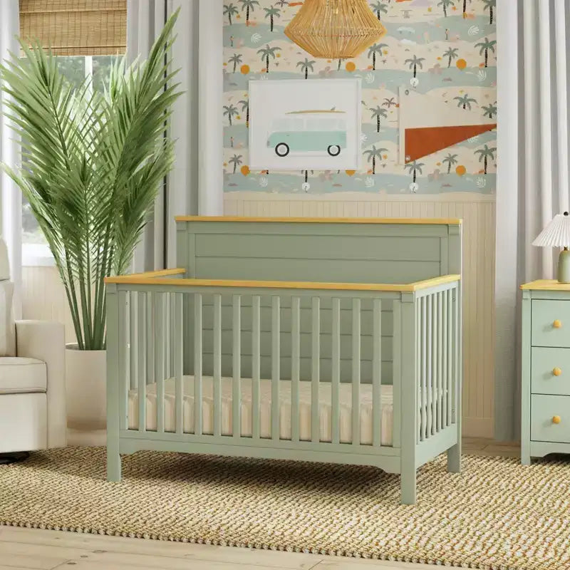 Culla trasformabile 4-in-1 – Blu Baia e Miele / Salvia Chiaro e Miele / Bianco Caldo e Miele, 1 bambino
