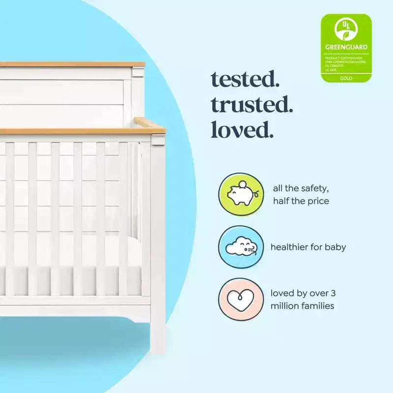 Culla trasformabile 4-in-1 – Blu Baia e Miele / Salvia Chiaro e Miele / Bianco Caldo e Miele, 1 bambino