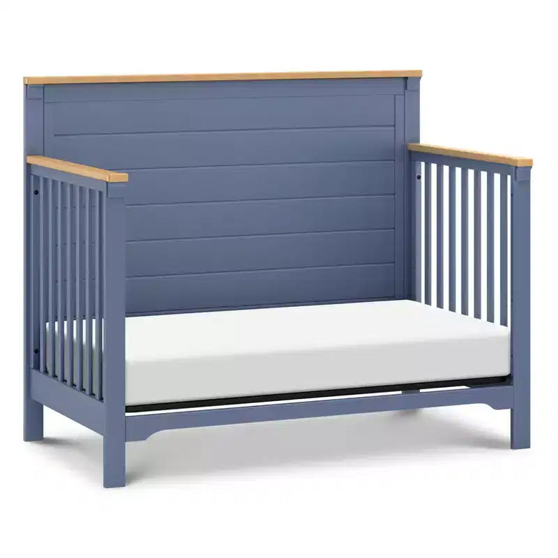 Culla trasformabile 4-in-1 – Blu Baia e Miele / Salvia Chiaro e Miele / Bianco Caldo e Miele, 1 bambino