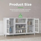 Mobile TV moderno in legno per TV da 65", credenza a 2 ante, nero / bianco