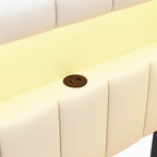 Divano Letto Singolo Imbottito Rosa/Bianco con 2 Cassetti, Testiera a L, Porte USB e LED — Posti a Sedere: 1