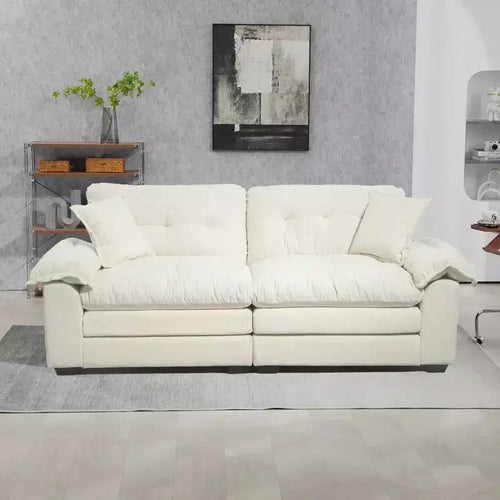 EHMKNP 84 Wide Loveseat Couch with Deep Seat Cushions for Living Room, Apartment