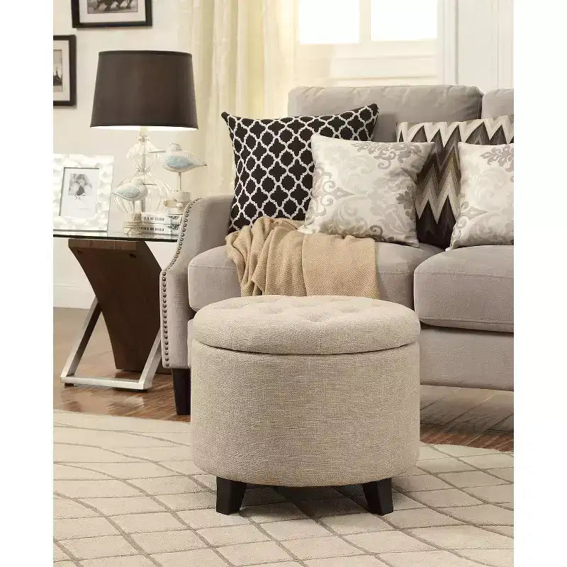 HomeStock Comfort Round Ottoman