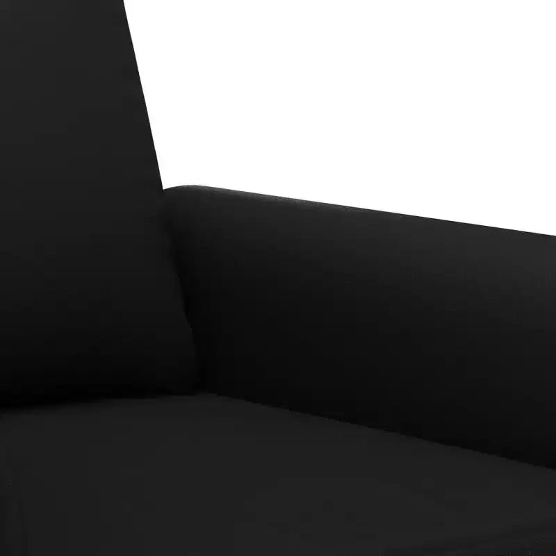 Divano in similpelle nera — Schienale con cuscini, 1–2 posti