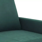 Set Divano in Velluto Grigio Scuro / Verde Scuro con Cuscini – 2 Pezzi, 5 Posti a Sedere