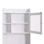 Armadietto da bagno salvaspazio sopra il WC con ripiani aperti, Espresso/Bianco, Autoportante, 1 persona