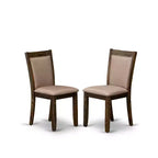 Set da pranzo rettangolare in legno marrone scuro, 5 pezzi, 4 posti a sedere