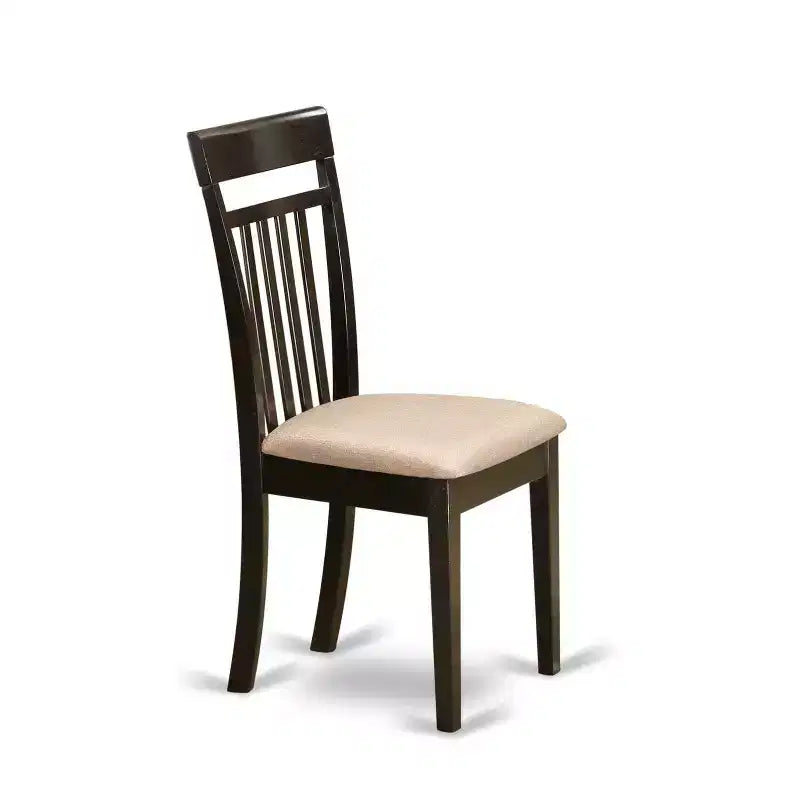 Set da pranzo quadrato 5 pezzi Cappuccino per 4 persone, legno e similpelle