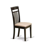 Set da pranzo quadrato 5 pezzi Cappuccino per 4 persone, legno e similpelle