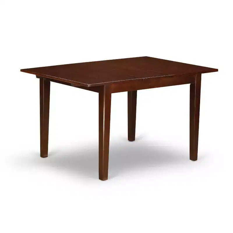 Set da pranzo rettangolare in legno marrone scuro, 5 pezzi, 4 posti a sedere