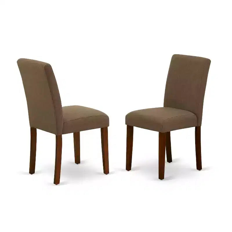 Set da pranzo rettangolare in legno marrone scuro, 5 pezzi, 4 posti a sedere