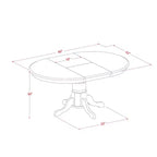 Set da pranzo rettangolare in legno Espresso 5 pezzi, 4 posti