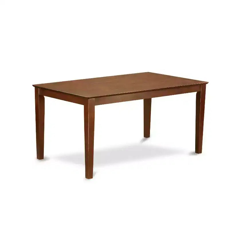 Set da pranzo rettangolare 7 pezzi nero e marrone – 6 posti