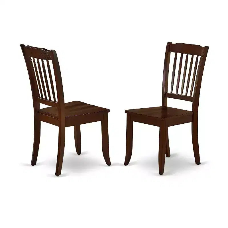 Set da pranzo rettangolare 7 pezzi nero e marrone – 6 posti