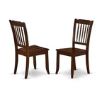 Set da pranzo rettangolare 7 pezzi nero e marrone – 6 posti