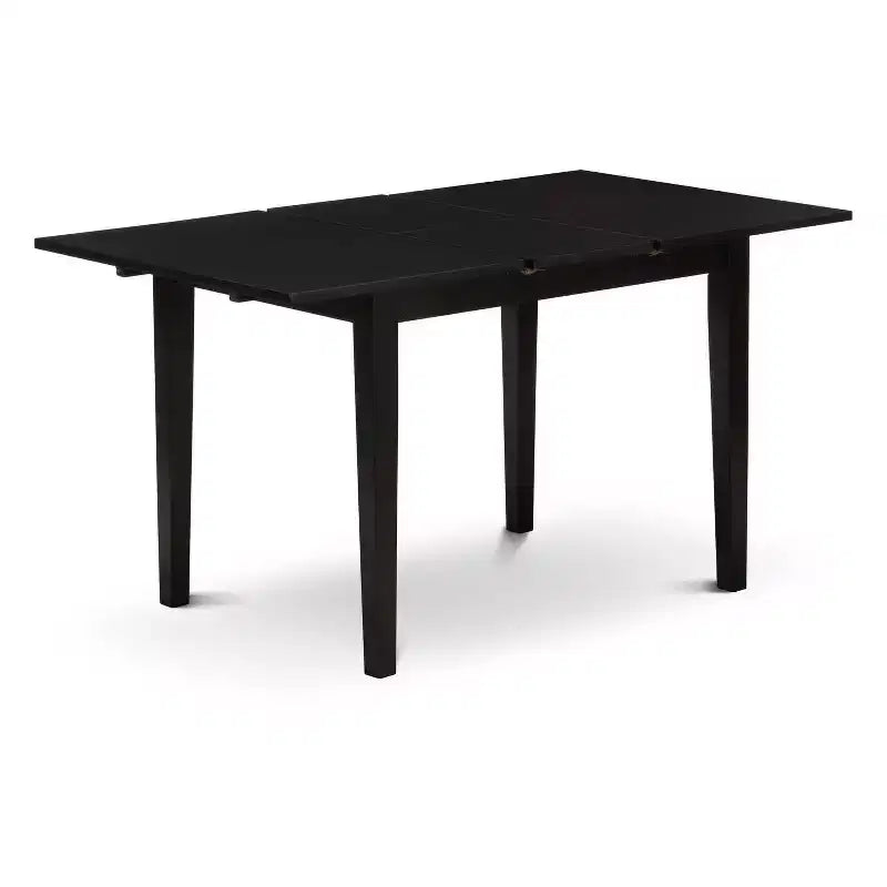 Set da pranzo rettangolare a 5 pezzi marrone scuro con sedie in similpelle, 4 posti a sedere