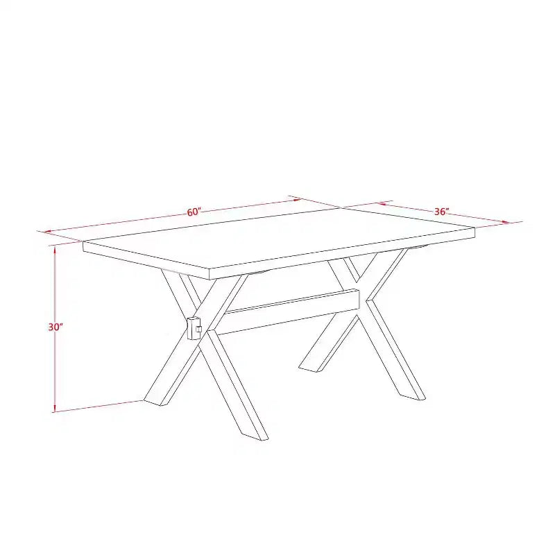 Set da pranzo rettangolare 6 pezzi per 5 persone, legno di rovere naturale e similpelle