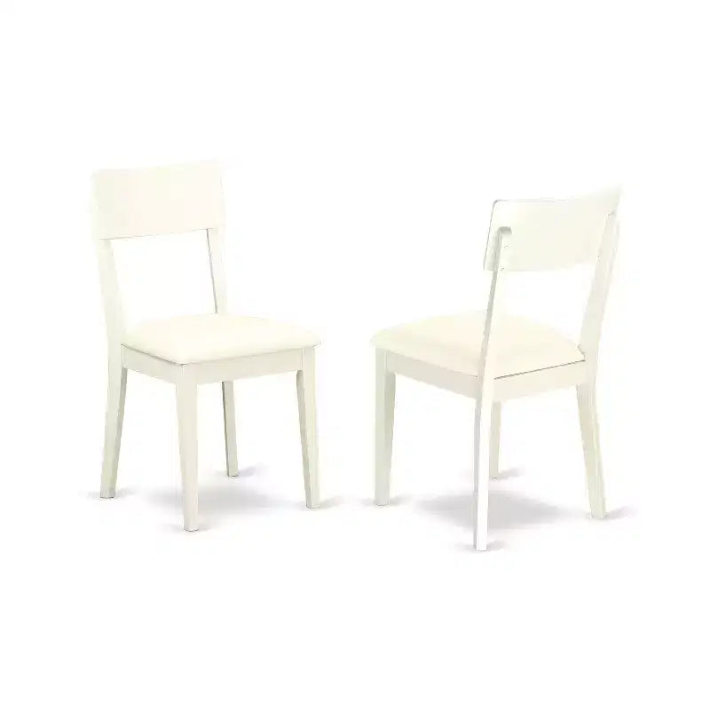 Set da pranzo rotondo in lino bianco da 5 pezzi con sedie a braccioli, 4 posti