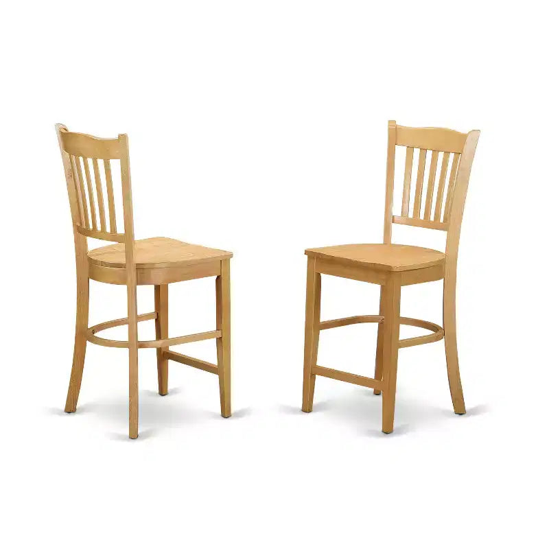 Set da pranzo a 5 pezzi in rovere altezza bancone per 4 persone
