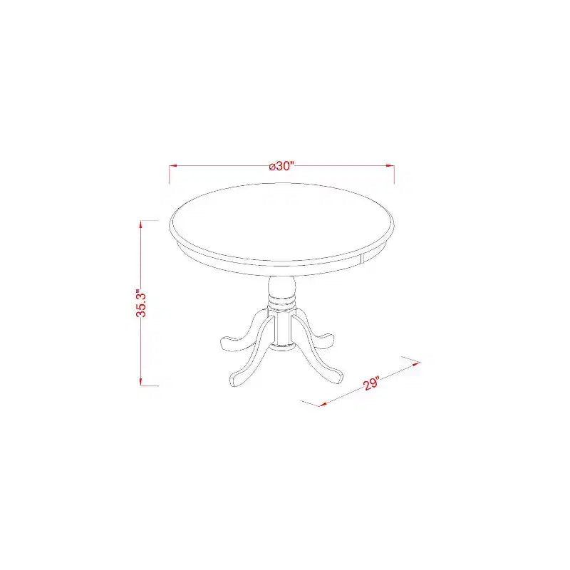 Set da pranzo a 5 pezzi in rovere altezza bancone per 4 persone