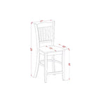 Set da pranzo a 5 pezzi in rovere altezza bancone per 4 persone