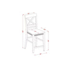 Set da pranzo da 3 pezzi marrone ad altezza bancone, 2 posti a sedere